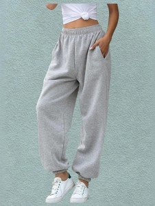 Q-Rious Relaxed Women Grey Trousers