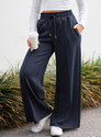 Q-Rious Solid Women Dark Blue Track Pants