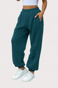 Q-Rious Solid Women Dark Green Track Pants