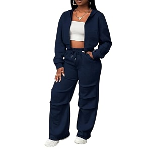 Q - RIOUS Womens Baggy Mid Waisted