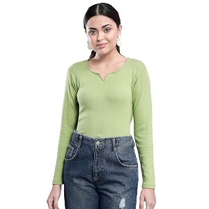 Q - RIOUS Womens Solid Full Sleeve