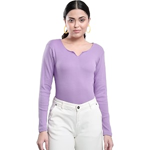 Q - RIOUS Womens Solid Full Sleeve