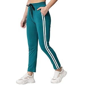 q - rious women39s track pant with side strip detailing