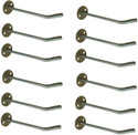 Q1 Beads 12 Pcs 8 Inch (5 mm Rod) Stainless Steel Display Hook for Shop , Showroom , Supermarket , Boutique ,Mobile Shop - Heavy Duty with Hardware Fittings(8 Inches,5 mm Thick ,12 Pcs) Hook 1