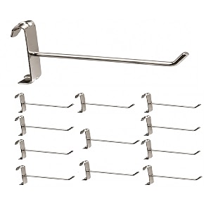 q1 beads stainless steel 12 pcs 10 inches jali grid panel hooks for retail display gridwall panel hook made in 5 mm rod 12 pack chrome