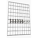 Q1 Beads Steel Grid Wall Mesh 1.5x2 feet(45 x 60 cm) Display Stand Rack with 6 inch Jaali Hook 6 Pcs. for Retail Display|Shop|Showroom|Kitchen| Hanging Accessories|Photo 5 MM SS Rod (Chrome)
