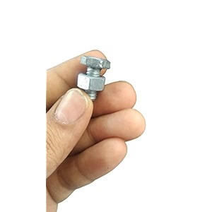 q1 beads zinc plated 16 mm nut bolt for storage rack hex type100 pcs bolt100 pcs nut m8-8mm thick