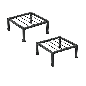 q13 flower pot stand outdoor plants  pot stands for balcony living room amp garden decor heavy duty square gamla rack of high grade metal in black color