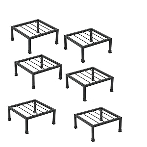 q13 flower pot stand outdoor plants  pot stands for balcony living room amp garden decor heavy duty square gamla rack of high grade metal in black color