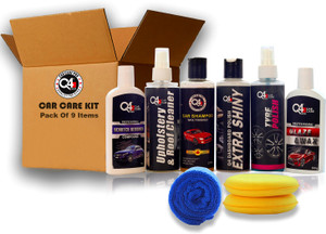 q4ever premium car care kit pack of 9 items combo