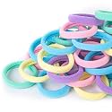 Qarwayoc Colored Hair Ties for Thick Hair, Soft Ponytail Holders, 50PCS