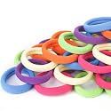 Qarwayoc Colorful Hair Ties, Colored Ponytail holders, No Damage, 50PCS