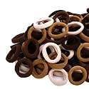 Qarwayoc Mini Hair Ties for Girls, Toddlers and Infants - Tiny No Damage Ponytail Holders and Bands (Diameter 1 Inch, 4 Colors)