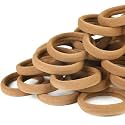 Qarwayoc Seamless Hair Ties Thick Hair, Light Brown, 2 In, 50PCS