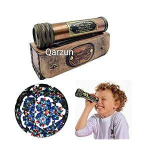 brass kaleidoscope handmade antique nautical kaleidoscope for kids unique with leather box