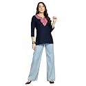 QAZMI Short Kurti for Women Embroidered Straight
