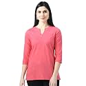 QAZMI Women39s Cotton Straight Embroidered Kurti