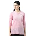 QAZMI Women39s Cotton Straight Embroidered Kurti