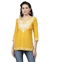 QAZMI Short Kurti for Women Rayon Cotton