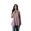 QAZMI Women39s Aari Embroidered Viscose Rayon A-Line