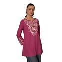 QAZMI Women39s Aari Embroidered Viscose Rayon A-Line
