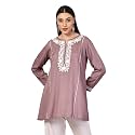 QAZMI Women39s Ardra Aari Embroidered Viscose Rayon