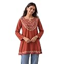 QAZMI Women39s Azra Kashmiri A-Line Full Sleeves