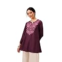 QAZMI Women39s Fiza Kashmiri A-Line Short Kurti