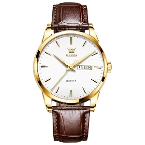 QBAIZI Mens Casual Leather Watch Easy to