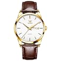 QBAIZI Mens Casual Leather Watch Easy to