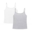 QBK Girls Camisole with Built in Bra Training Bras Bralette with Shelf Bra