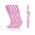 QBK Toddler Baseball Socks And Belt Set, 2 Pairs of Socks &amp; 1 Belt