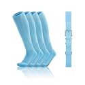 QBK Toddler Baseball Socks And Belt Set, 2 Pairs of Socks &amp; 1 Belt