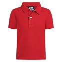 QBK Toddler to Youth Boy's Performance Polo Kids Collared Golf Shirt