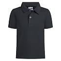 QBK Toddler to Youth Boy's Performance Polo Kids Collared Golf Shirt