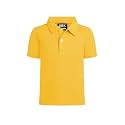 QBK Toddler to Youth Boy's Performance Polo Kids Collared Golf Shirt