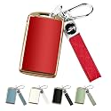 QBUC for Mazda Soft TPU Key Fob Cover Case with Keychain (Pink) (Red)