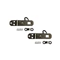 QCAA Decorative Mini Hasp with Hook Latch, 2-1/8" x 3/4", for Small Box, Antique Brass, Made in Taiwan, 2 Pack
