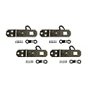 QCAA Decorative Mini Hasp with Hook Latch, 2-1/8" x 3/4", for Small Box, Antique Brass, Made in Taiwan, 4 Pack