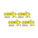 QCAA Decorative Mini Hasp with Hook Latch, 2-1/8" x 3/4", for Small Box, Brass Plated, Made in Taiwan, 4 Pack