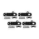 QCAA Decorative Mini Hasp with Hook Latch, 2-1/8" x 3/4", for Small Box, Black, Made in Taiwan, 4 Pack