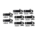 QCAA Decorative Mini Hasp with Hook Latch, 2-1/8" x 3/4", for Small Box, Black, Made in Taiwan, 8 Pack