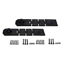 QCAA Extra Heavy Duty Concealed Safety Hasp, Flexible Link, with Hardened Staple, 9" Triple Flexible, Black Coated, 2 Pack