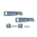 QCAA Security Concealed Hasp &amp; Staple, Steel, 3-1/2", Zinc Plated, 2 Pack, Made in Taiwan