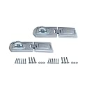 QCAA Extra Heavy Duty Concealed Safety Hasp, Flexible Link, with Hardened Staple, 6-1/4" Single Flexible, Zinc Plated, 2 Pack, Made in Taiwan