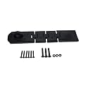 QCAA Extra Heavy Duty Concealed Safety Hasp, Flexible Link, with Hardened Staple, 9" Triple Flexible, Black Coated, 1 Pack