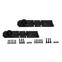QCAA Extra Heavy Duty Concealed Safety Hasp, Flexible Link, with Hardened Staple, 7-1/2" Double Flexible, Black Coated, 2 Pack