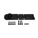 QCAA Extra Heavy Duty Concealed Safety Hasp, Flexible Link, with Hardened Staple, 7-1/2" Double Flexible, Black Coated, 1 Pack