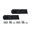 QCAA Extra Heavy Duty Concealed Safety Hasp, Flexible Link, with Hardened Staple, 6-1/4" Single Flexible, Black Coated, 2 Pack