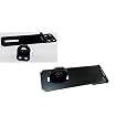 QCAA HASP and Fixed Staple, 4-1/2", Steel, Black, 2 Pack, Made in Taiwan